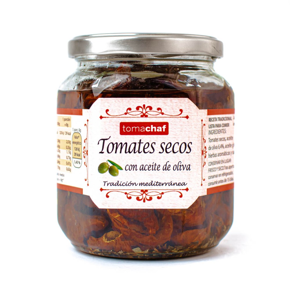 Tomates secos con acete de oliva Tomachaf tradición 480g (horeca)